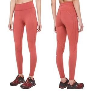 Lululemon Time To Sweat Tight 28inch Brick Rose Womens Leggings. Size 12